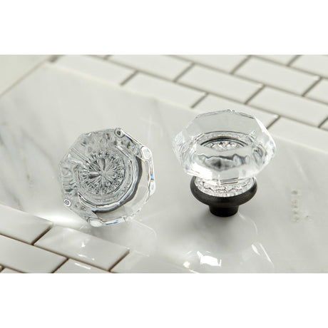 Celebrity KSH4465WCL Crystal Octagonal Knob Handle, Oil Rubbed Bronze