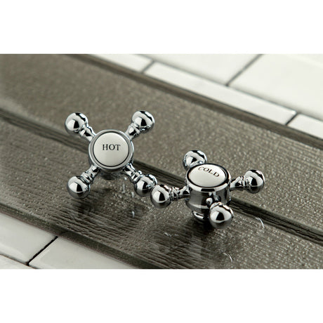 KSH7611BXC Cold Brass Cross Handle, Polished Chrome