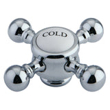 KSH7611BXC Cold Brass Cross Handle, Polished Chrome