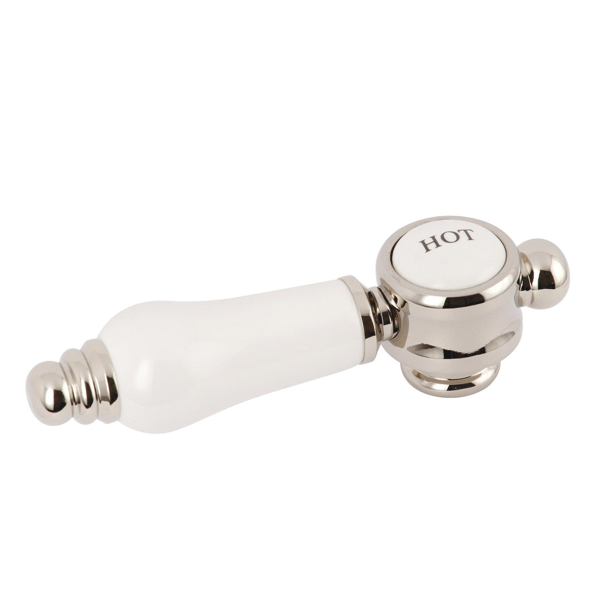 KSH7616BPLH Hot Porcelain Lever Handle, Polished Nickel