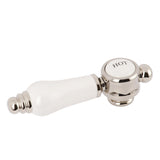 KSH7616BPLH Hot Porcelain Lever Handle, Polished Nickel