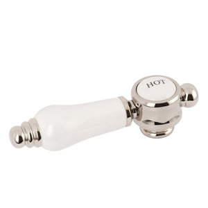 KSH7616BPLH Hot Porcelain Lever Handle, Polished Nickel