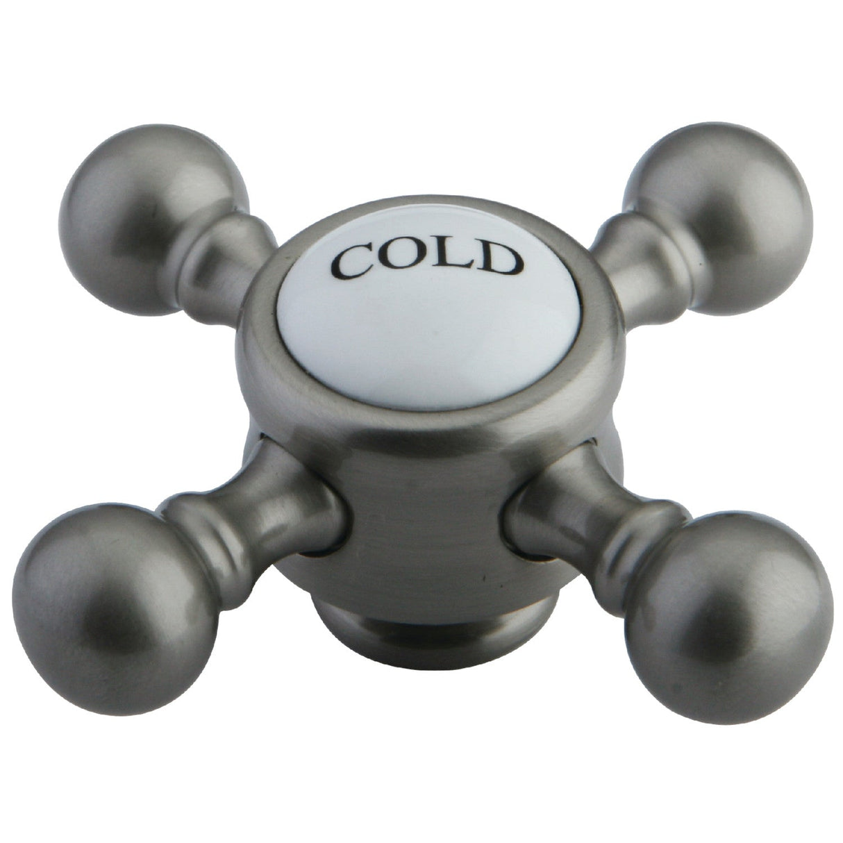 KSH7618BXC Cold Brass Cross Handle, Brushed Nickel