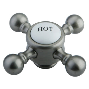 KSH7618BXH Hot Brass Cross Handle, Brushed Nickel