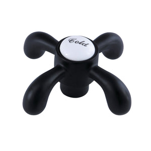 French Country KSH7980TXC Cold Metal Cross Handle, Matte Black