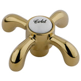 KSH7982TXC Cold Metal Cross Handle, Polished Brass