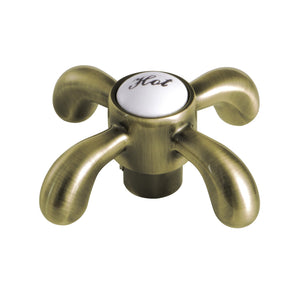 French Country KSH7983TXH Hot Metal Cross Handle, Antique Brass