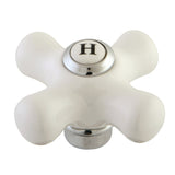 KSH941CXH Hot Porcelain Cross Handle, Polished Chrome