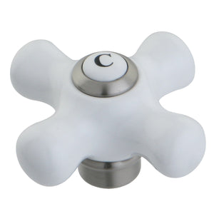 KSH948CXC Cold Porcelain Cross Handle, Brushed Nickel