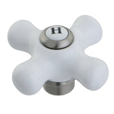 KSH948CXH Hot Porcelain Cross Handle, Brushed Nickel