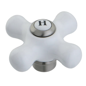 KSH948CXH Hot Porcelain Cross Handle, Brushed Nickel