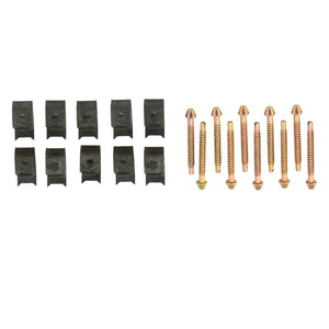 KSHDWR10 10-Piece Surface Mount Sink Mounting Clips, Brushed