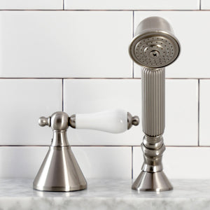 KSK2368PLTR Deck Mount Hand Shower with Diverter for Roman Tub Faucet, Brushed Nickel