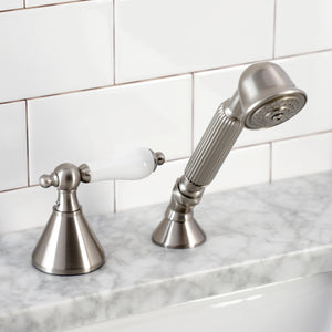 KSK2368PLTR Deck Mount Hand Shower with Diverter for Roman Tub Faucet, Brushed Nickel