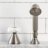 KSK2368PXTR Deck Mount Hand Shower with Diverter for Roman Tub Faucet, Brushed Nickel
