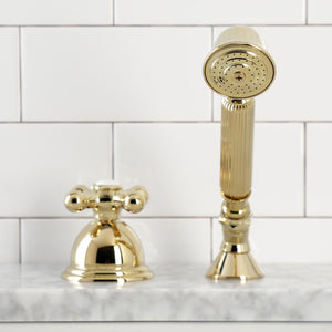 KSK3352AXTR Deck Mount Hand Shower with Diverter for Roman Tub Faucet, Polished Brass