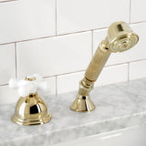 Vintage KSK3352PXTR Deck Mount Hand Shower with Diverter for Roman Tub Faucet, Polished Brass