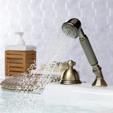 Vintage KSK3353ALTR Deck Mount Hand Shower with Diverter for Roman Tub Faucet, Antique Brass