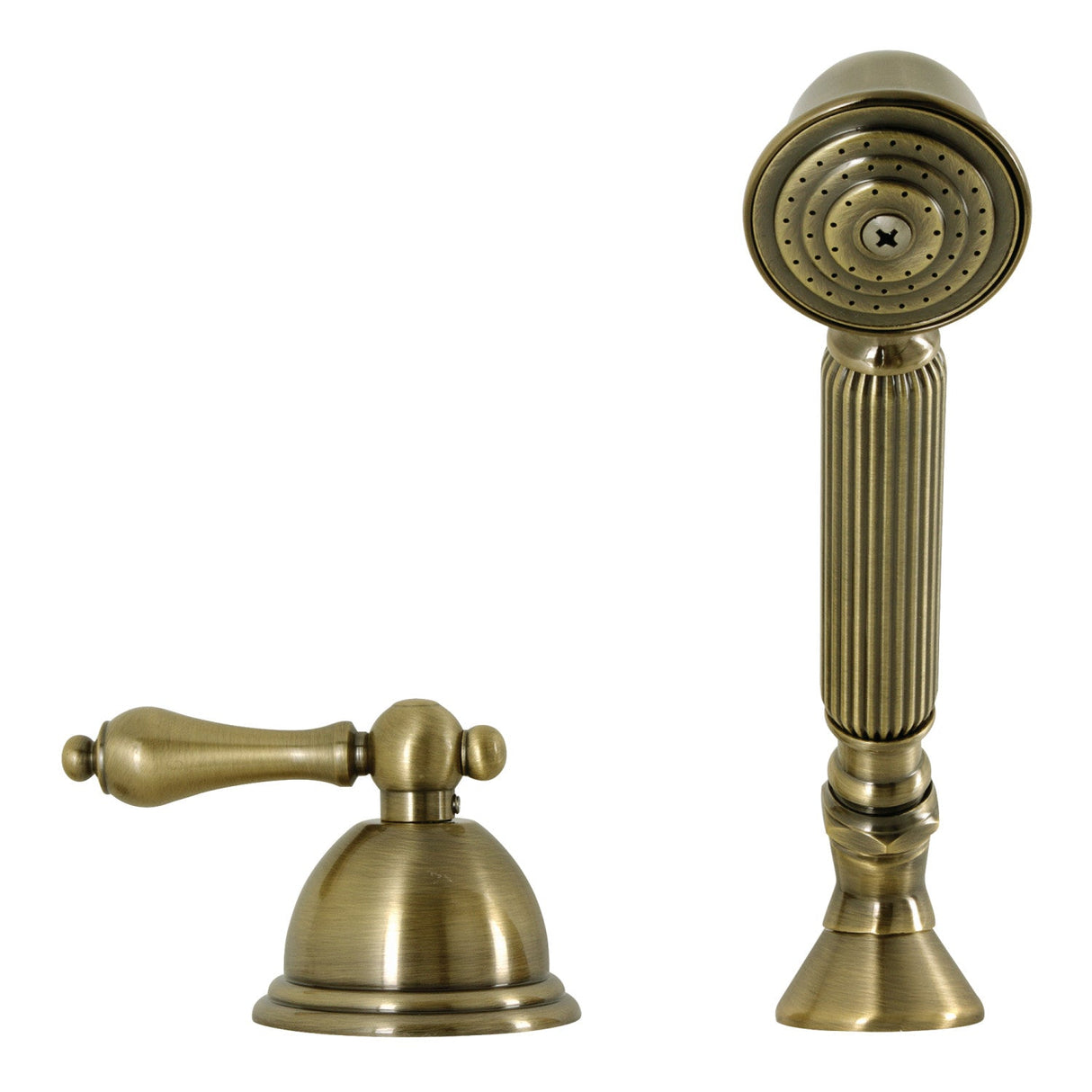 Vintage KSK3353ALTR Deck Mount Hand Shower with Diverter for Roman Tub Faucet, Antique Brass