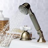 Vintage KSK3353PXTR Deck Mount Hand Shower with Diverter for Roman Tub Faucet, Antique Brass