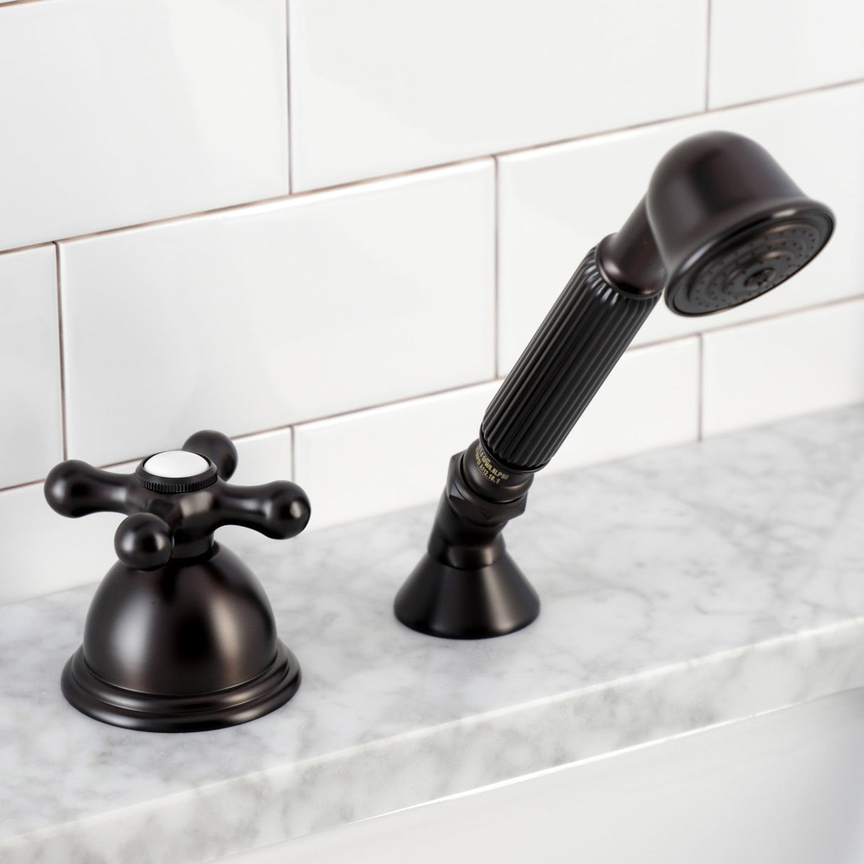 KSK3355AXTR Deck Mount Hand Shower with Diverter for Roman Tub Faucet, Oil Rubbed Bronze