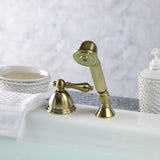 Vintage KSK3357ALTR Deck Mount Hand Shower with Diverter for Roman Tub Faucet, Brushed Brass