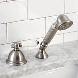 Vintage KSK3358PLTR Deck Mount Hand Shower with Diverter for Roman Tub Faucet, Brushed Nickel