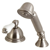 Vintage KSK3358PLTR Deck Mount Hand Shower with Diverter for Roman Tub Faucet, Brushed Nickel