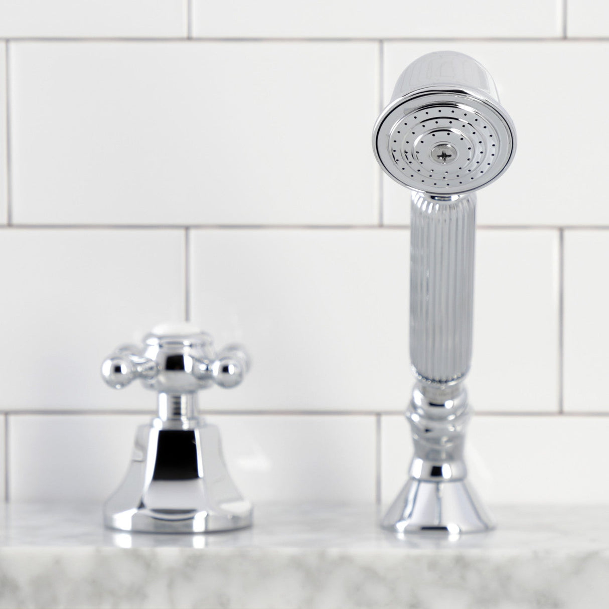 KSK4301BXTR Deck Mount Hand Shower with Diverter for Roman Tub Faucet, Polished Chrome
