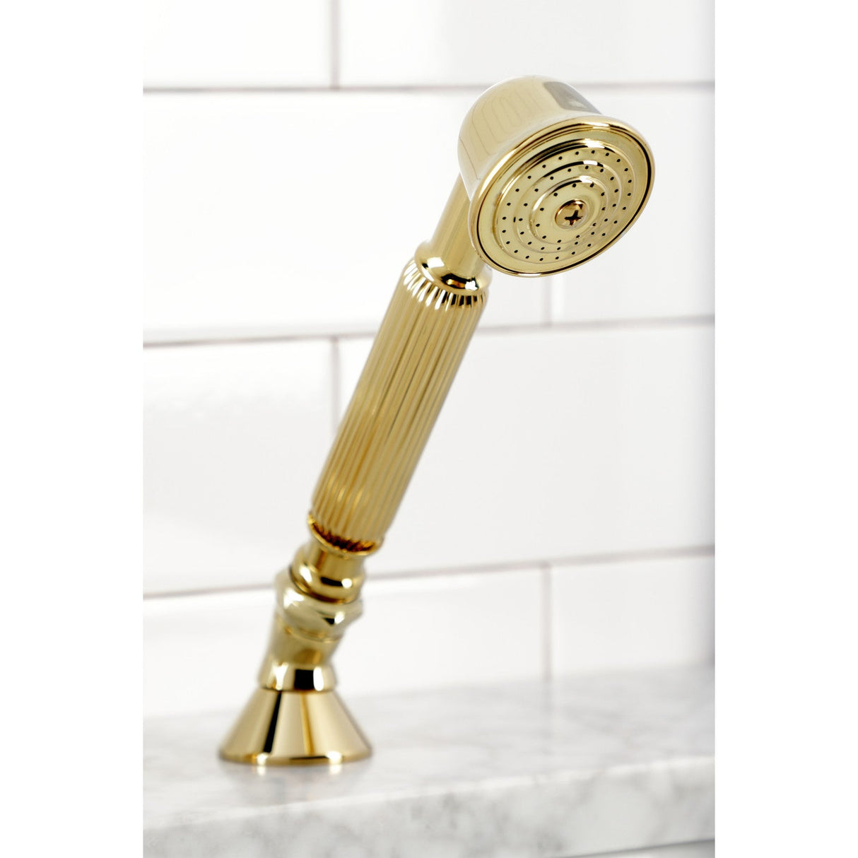 KSK4302PLTR Deck Mount Hand Shower with Diverter for Roman Tub Faucet, Polished Brass