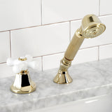 KSK4302PXTR Deck Mount Hand Shower with Diverter for Roman Tub Faucet, Polished Brass