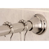 Edenscape KSR111 60-Inch to 72-Inch Adjustable Shower Curtain Rod with Rings Combo, Polished Chrome