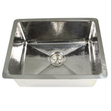 Nantucket Sinks 23 Inch Hammered Stainless Steel Rectangle Kitchen/Laundry Sink
