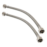 Steeloom KSSL142 12" Supply Line, Female 1/2" NPSM x Female 1/2" NPSM, Stainless Steel