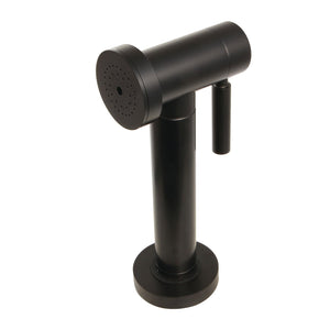 KSSPR0K Brass Kitchen Faucet Side Sprayer with Black Grip, Matte Black