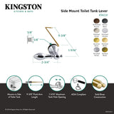 American Classic KTACLS8 Side Mount Toilet Tank Lever, Brushed Nickel