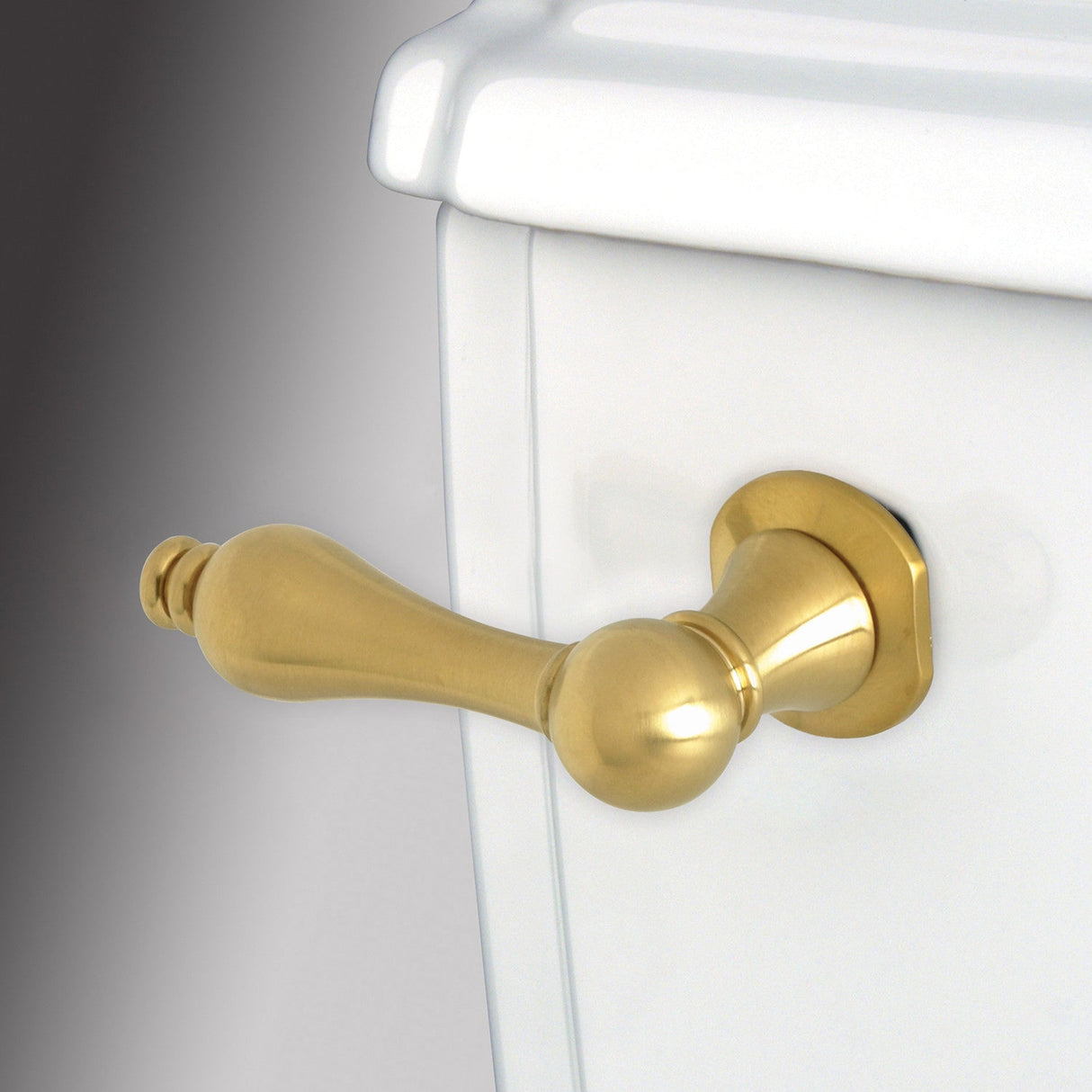 Victorian KTAL7 Front Mount Toilet Tank Lever, Brushed Brass
