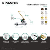Restoration KTALS32 Side Mount Toilet Tank Lever, Polished Brass