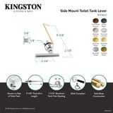 Manhattan KTCMLS7 Side Mount Toilet Tank Lever, Brushed Brass