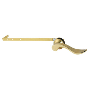 NuWave KTDFLD2 Universal Front or Side Mount Toilet Tank Lever, Polished Brass