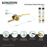 Concord KTDL2 Front Mount Toilet Tank Lever, Polished Brass