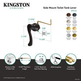 French KTFLS6 Side Mount Toilet Tank Lever, Polished Nickel