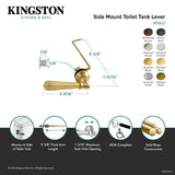 Metropolitan KTHLS5 Side Mount Toilet Tank Lever, Oil Rubbed Bronze