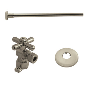 Trimscape KTK108P Toilet Supply Kit, 1/2-Inch IPS Inlet x 3/8-Inch Comp Outlet, Brushed Nickel