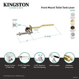 Templeton KTTL2 Toilet Tank Lever, Polished Brass