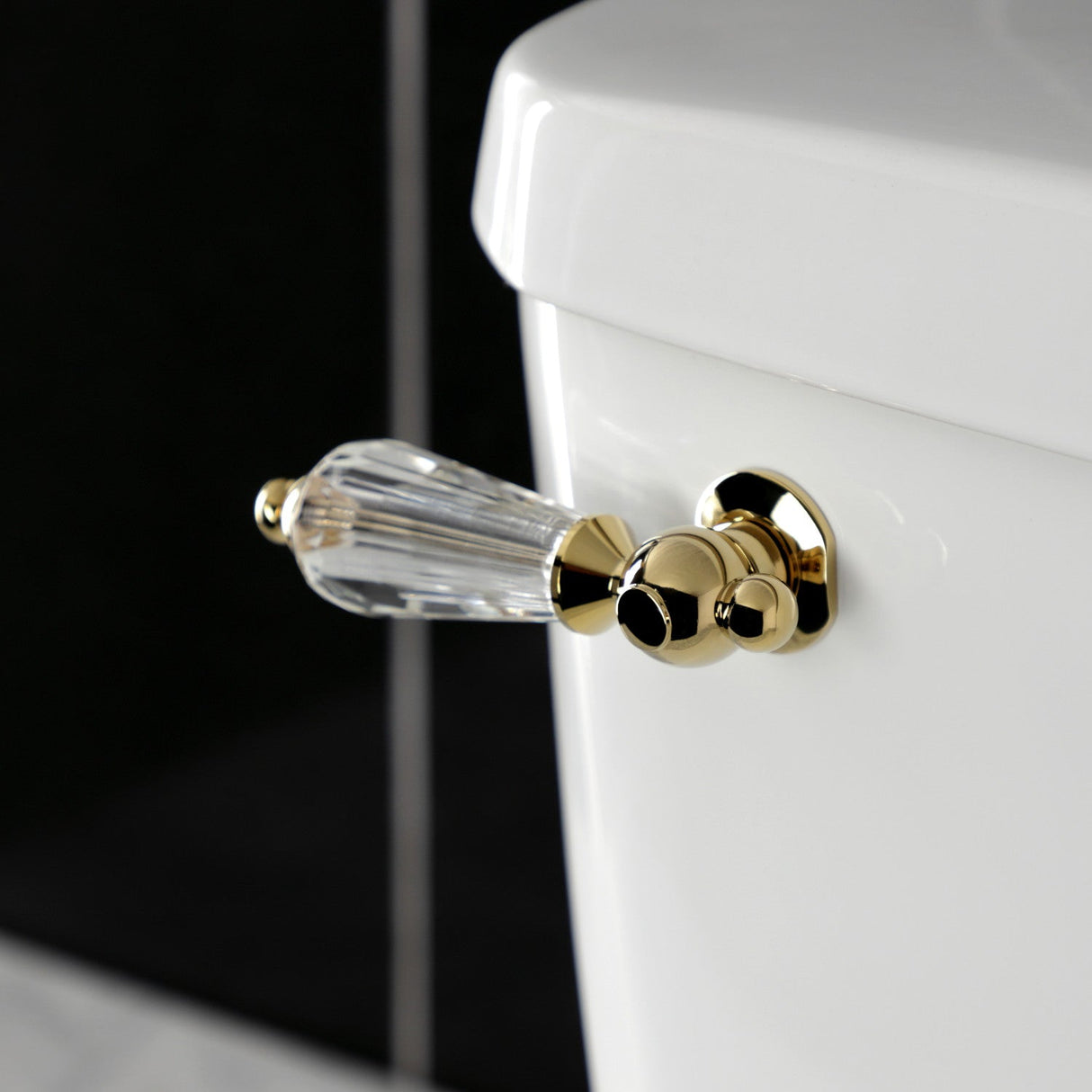 Wilshire KTWLL2 Front Mount Toilet Tank Lever, Polished Brass
