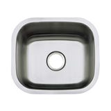 Country KU14167BN 18-Inch Stainless Steel Undermount Single Bowl Kitchen Sink, Brushed