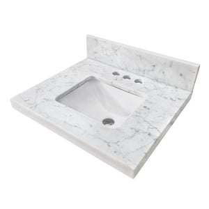 Fredrickson KVPB1917M34SQ 19-Inch Carrara Marble Vanity Sink Top (4