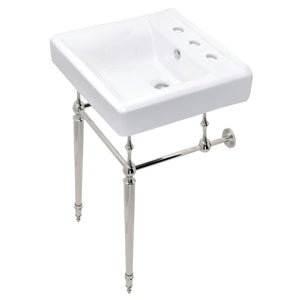Edwardian KVPB2018W86 Console Sink, Polished Nickel