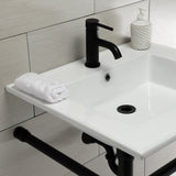 Dreyfuss KVPB2522710 Console Sink, White/Matte Black